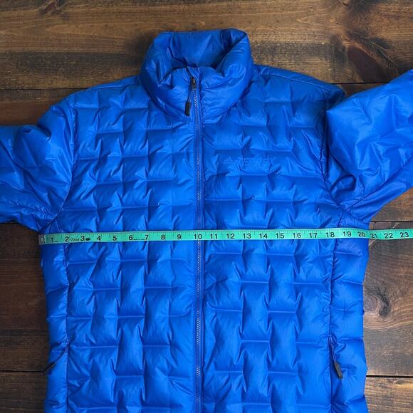 Adidas Terrex Blue Lite Down Hooded Puffer Jacket Packable Men's Medium SAMPLE - Picture 14 of 15